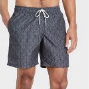 Geometric swim trunks 7”